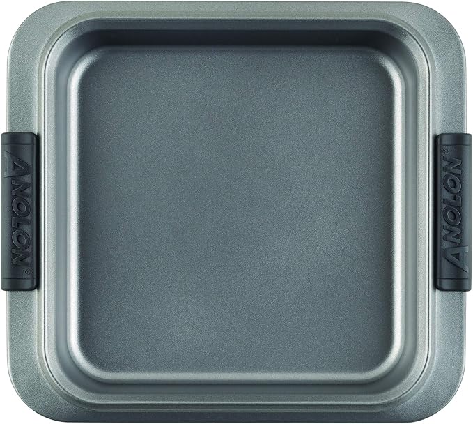 Anolon Advanced Nonstick Baking Pan / Nonstick Cake Pan, Square - 9 Inch, Gray