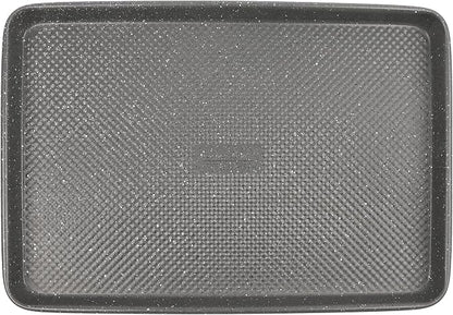 David Burke 15x10 Cookie Sheet – Carbon Steel, PFTE & PFOA Free, Oven Safe, Non-Toxic, Perfect for Baking and Roasting – Gray Speckle