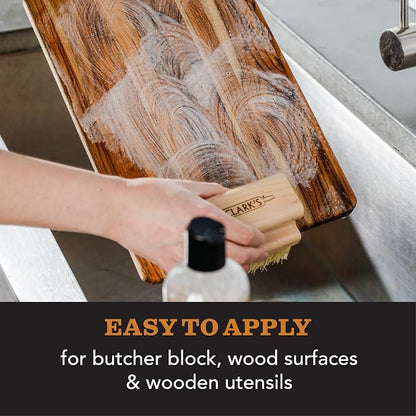CLARK'S Cutting Board Organic Soap - Cleaner for Butcher Block, Countertop and Utensils - Enriched with Natural Orange & Lemon Extracts - Cleans and Restores Wood - Use Before Food Safe Mineral Oil