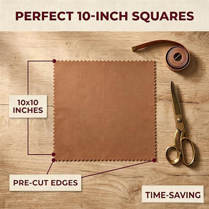 Nodsaw 42Pcs Solid Cotton Fabric Squares 10x10 inch, Layer Cake Fabric for Quilting 10 inch, Solids Brown White Cream Ivory Natural Layer Cakes 10 inch Squares for Quilting, Sewing, Quilt, and Crafts
