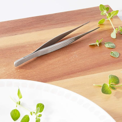 Mercer Culinary 18-8 Stainless Steel Precision Plus Chef Plating Tong, Fine Point, 6-1/8 Inch