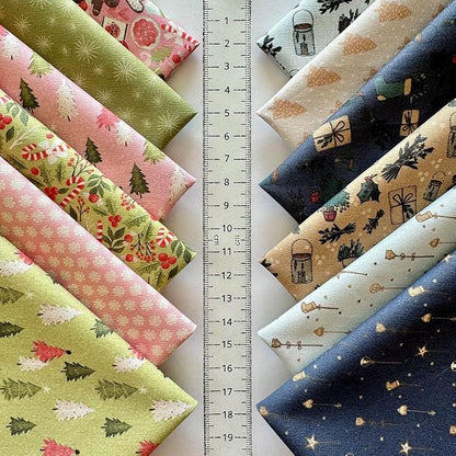 Cozy Patchwork Cotton Fabric Bundle – 60 Pre-Cut Squares (8×8 inch), 100% Cotton 140 GSM, Made in Turkey