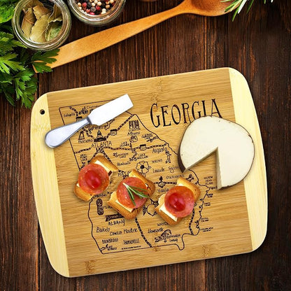 Totally Bamboo A Slice of Life Georgia State Serving and Cutting Board, 11" x 8.75"