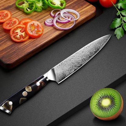 Kitchen Utility Knife,6 Inch Class Damascus Chef Knife,Japanese Petty Paring Knife
