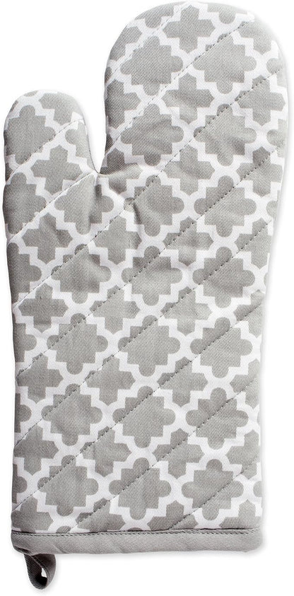 DII Lattice Basics Collection Kitchen Essentials, Oven Mitt Set, Gray, 2, Piece