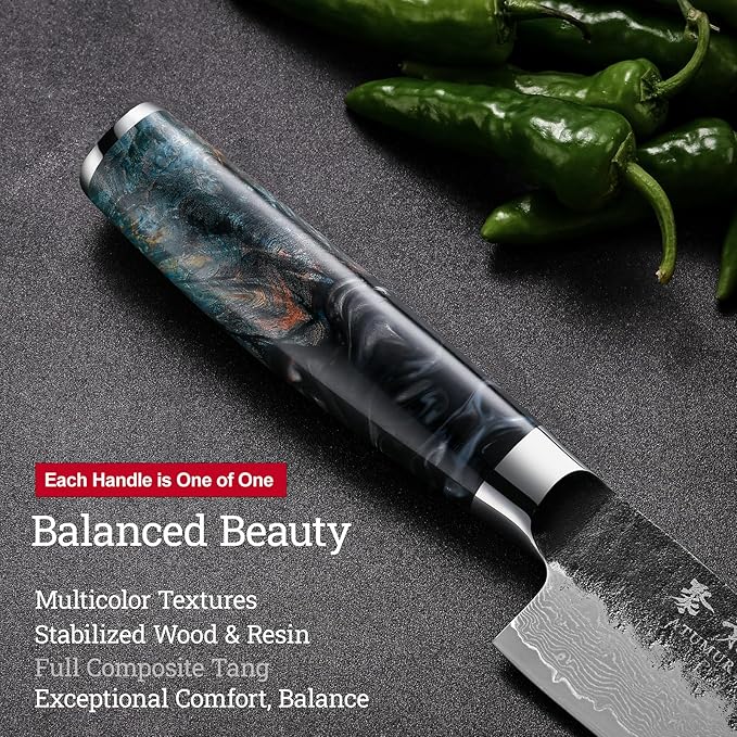 Japanese Chef Knife 8", Hand Forged 67-Layer Damascus VG10 Core Kitchen Knife for Home & Professional Chefs, Razor Sharp Chef's Knives with Leather Sheath, Premium Father Day Gift for Dad Husband