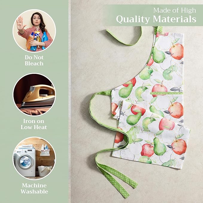 Maison d' Hermine 100% Cotton Apron for women with Pocket Kitchen Chef Apron for Men Cooking Spring Summer