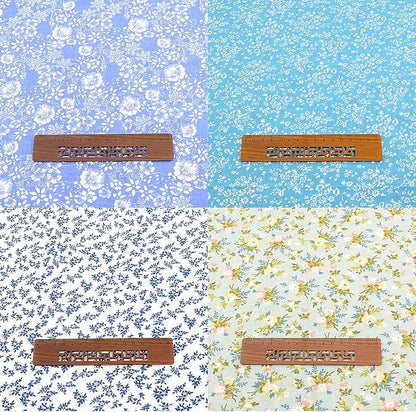 100% Cotton Craft Fabric -8 Pieces (20"x20"), Floral Cotton Fabric for Sewing, Bundle Squares Fabric, DIY Cloths Patchwork, Pre-Cut Quilting Fabric(Blue)