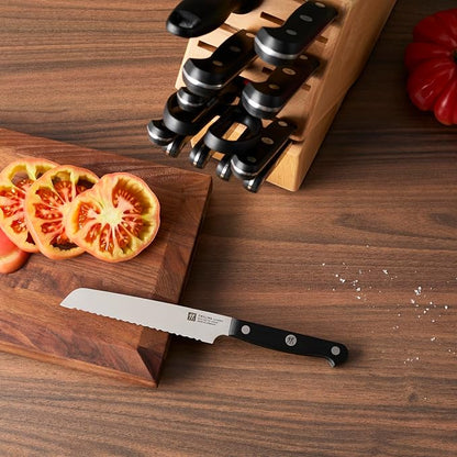HENCKELS ZWILLING J.A. Henckels Zwilling gourmet 14-pc knife block set, 3.15 Pound, Black/Stainless Steel