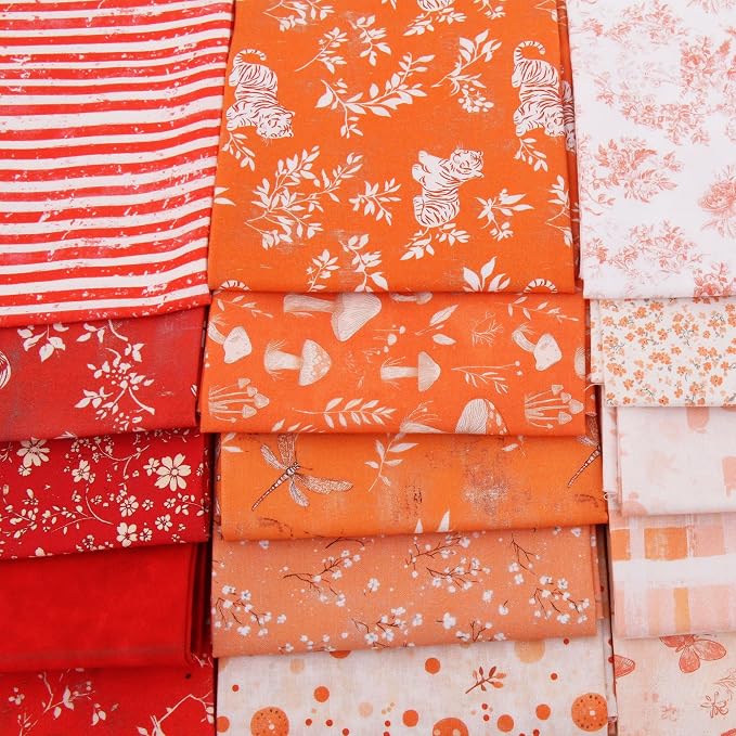 Threadart Exclusive 20 Fat Quarter Bundles - Sunshine Vintage Prints 100% Cotton Fabric - Premium 100% Cotton Quilting Fabric - No Duplicates - Full Size Fat Quarters 18"x21" - Sunshine