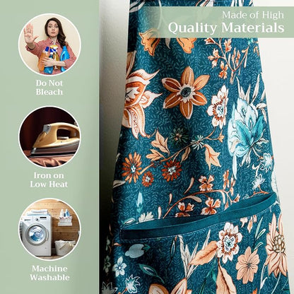 Maison d' Hermine 100% Cotton Apron for women with Pocket Kitchen Chef Apron for Men Cooking Spring Summer