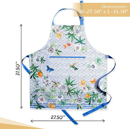 Maison d' Hermine 100% Cotton Apron for women with Pocket Kitchen Chef Apron for Men Cooking Spring Summer
