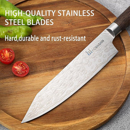 Kitchen Knife Set,High Carbon Stainless Steel Chef Knife Set,Sharp Forged Blade Professional Kitchen Knives Set with Ergonomic Handle, 3PCS Knives Set for kitchen with Gift Box