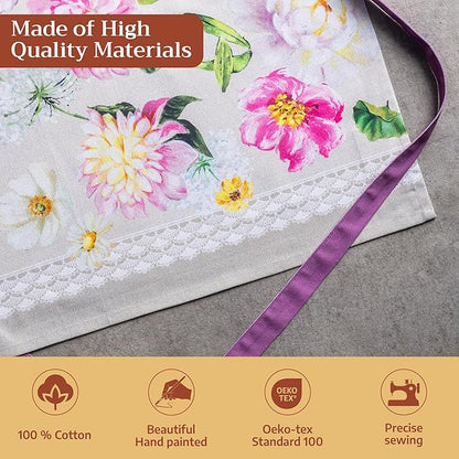 Maison d' Hermine 100% Cotton Apron for women with Pocket Kitchen Chef Apron for Men Cooking Spring Summer
