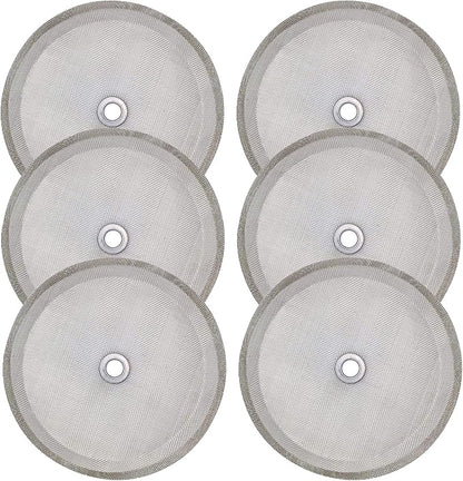 6pcs French Press Filter Screen - Universal 1000 ml, 34 Oz, 8 Cup Coffee Makers and Tea Machines - 4 Inch Stainless Steel Replacement Filter Mesh