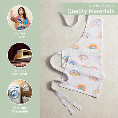 Maison d' Hermine 100% Cotton Apron for women with Pocket Kitchen Chef Apron for Men Cooking Spring Summer