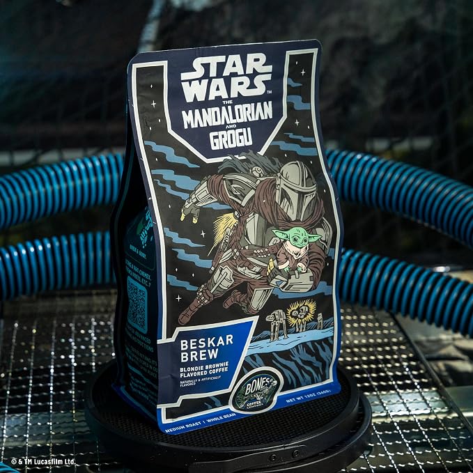 Bones Coffee Company Star Wars Beskar Brew Coffee - Medium Roast - Ground - Low-Acid Arabica Coffee Beans - Blonde Brownie Flavor - 12 Oz