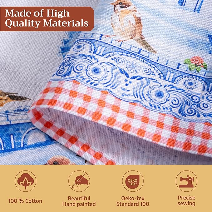 Maison d' Hermine 100% Cotton Apron for women with Pocket Kitchen Chef Apron for Men Cooking Spring Summer