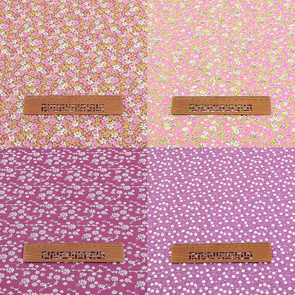 100% Cotton Fabric Bundle - Floral Pre-Cut Squares (20"x20") for Sewing, DIY Patchwork & Quilting (Purple)