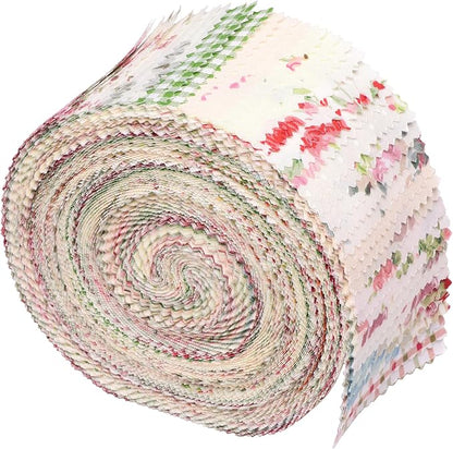 Nodsaw Jelly Rolls for Quilting Clearance 42 Strip 2.5" x 44" - Cotton Jelly Roll Fabric Strips for Quilting, Sewing, Blanket, Rug, Home Decor, and Purse Making, Vintage Floral
