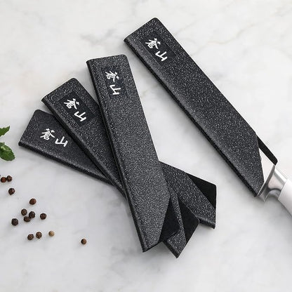 Cangshan 1026641 8-Piece Steak Knife Guard Set, Black
