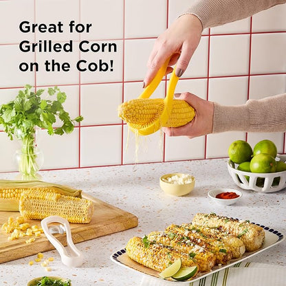 Chef’n Nesting Corn Tool Set, Corn Peeler and Desilker Brush, 2-in-1 Corn Silk Remover and Cob Stripper