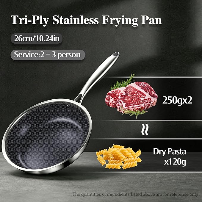 BRASA,9PCS pot and pan set,nonstick cookware set,stainless steel pan set,Ceramic coating,Compatible Gas, Induction Dishwasher safe (PFOS, PFOA Free)9PCS set