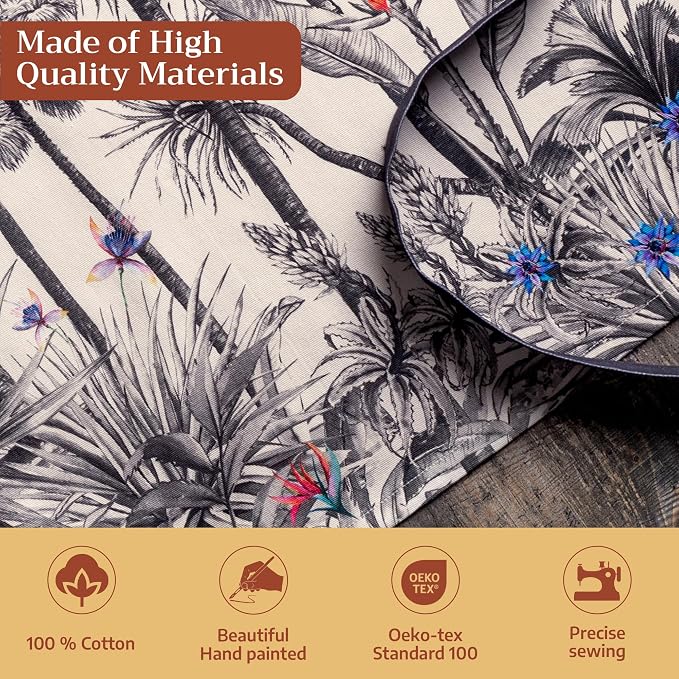 Maison d' Hermine 100% Cotton Apron for women with Pocket Kitchen Chef Apron for Men Cooking Spring Summer