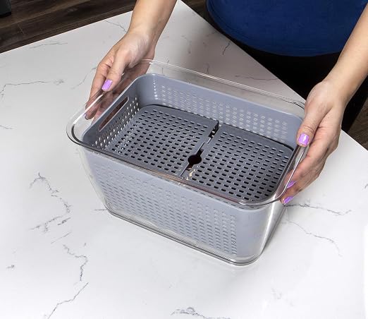 Kitchen Spaces - 1465A6-AMZ Kitchen Spaces Colander Bin, Medium, Gray