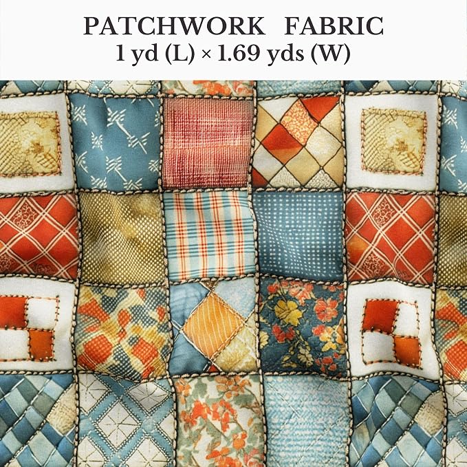 100% Cotton Fabric by the Yard – Turkish Quality Quilting & Sewing Fabric, 1 Yard x 1.69 Yards Wide, Patchwork Cotton for Crafts