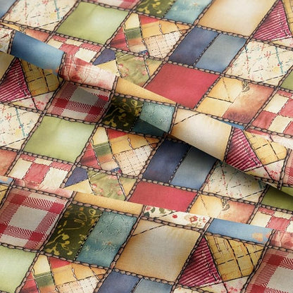 100% Cotton Fabric by the Yard – Turkish Quality Quilting & Sewing Fabric, 1 Yard x 1.69 Yards Wide, Patchwork Cotton for Crafts