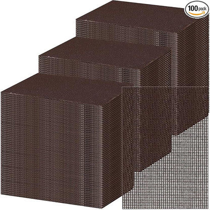 Reallnaive 100 Pack Griddle 4x5.5'' Screen Grill Cleaning Screens Pre-treated Abrasive Mesh Pads for Flat Top Stainless Steel Griddle Cleaning Accessories Bundle