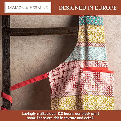 Maison d' Hermine 100% Cotton Apron for women with Pocket Kitchen Chef Apron for Men Cooking Spring Summer