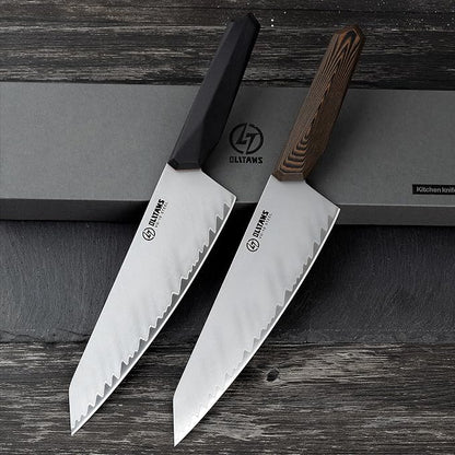 OLITANS Chef's Knife, 8 in Professional Chef Kinfe VG-10, Ultra Sharp Kitchen Knife, G10 Handle (Black)