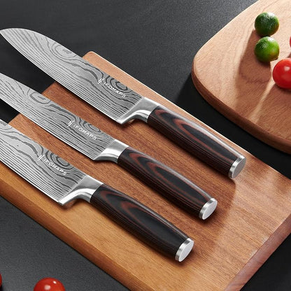 15-Piece Knife Set with Block for Kitchen, with Built-In Sharpener, Stainless Steel Ultra Sharp Blades, Ergonomic Pakkawood Handle, Essentials Chef Knives Set