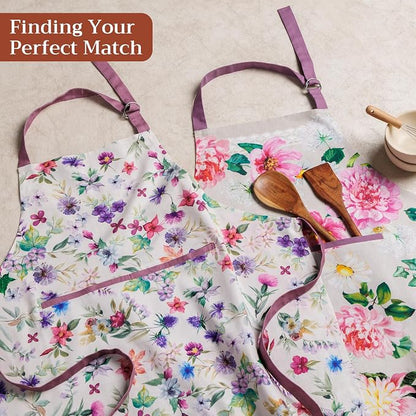 Maison d' Hermine 100% Cotton Apron for women with Pocket Kitchen Chef Apron for Men Cooking Spring Summer