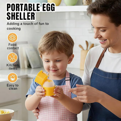 Stainless Steel Egg Shell Opener Multifunctional Egg Cracker Tool for Raw & Hard-Boiled Eggs, Handheld Kitchen Gadget for Easy Peeling & Separating (3 Pieces)