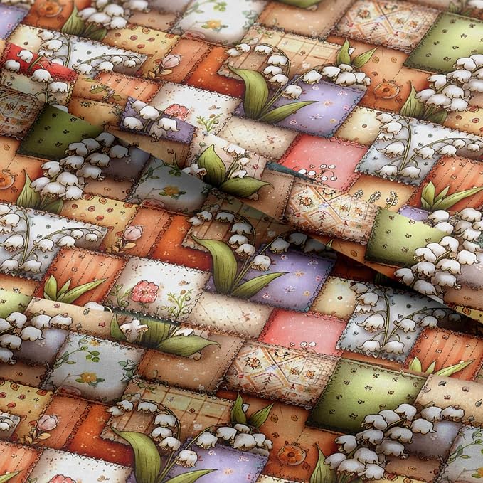 100% Cotton Fabric by the Yard – Turkish Quality Quilting & Sewing Fabric, 1 Yard x 1.69 Yards Wide, Patchwork Cotton for Crafts