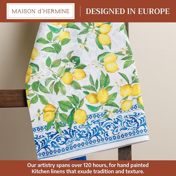 Maison d' Hermine 100% Cotton Apron for women with Pocket Kitchen Chef Apron for Men Cooking Spring Summer