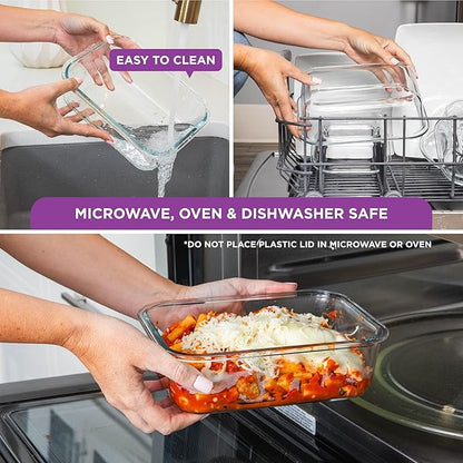 HOLDN’ STORAGE Vacuum Food Storage Containers, Set of 9 Glass Containers with Electronic & Manual Pump - Keep Food Fresh Longer, BPA-Free Glass, Leak-Proof, Ideal for Meal Prep, Marinating