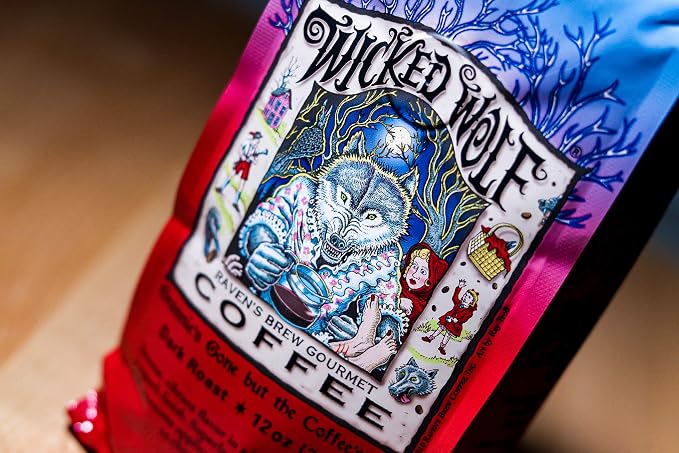 Raven’s Brew Coffee Bold Organic Coffee Dark Roast Whole Bean - Wicked Wolf 2-pack of 12oz