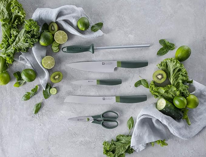 ZWILLING Now S 6-pc Knife Block Set-Lime Green