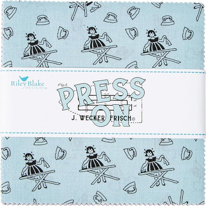 J Wecker Frisch Press On 5" Stacker 42 5-inch Squares Charm Pack Riley Blake Designs 5-15250-42