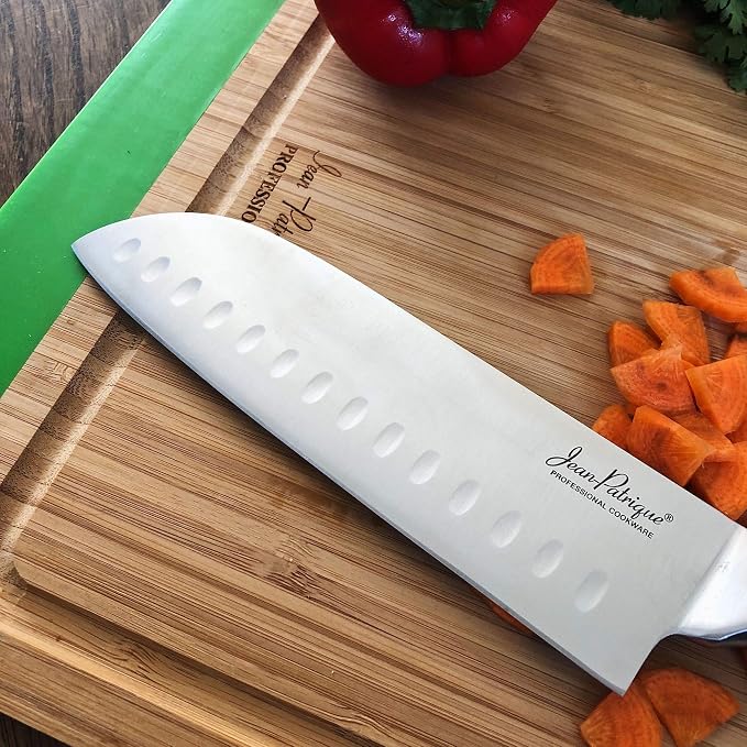 Jean-Patrique Japanese Knife, 7 Inches - Stainless Steel Professional Chef Knife with an Ergonomic Handle for Fish, Sushi, Meat, Vegetables