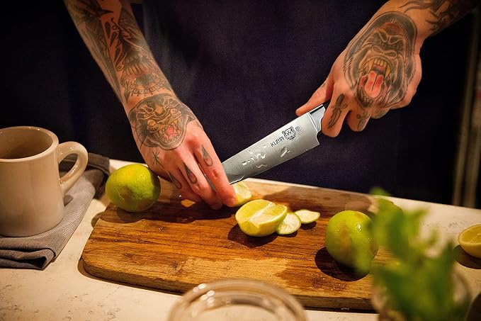KUMA Multi Purpose Chefs Knife - Pro Bolster Edition - 8 Inch Blade for Carving, Slicing & Chopping - Great Ergonomic Handle - Professional Kitchen Knives