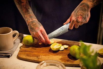 KUMA Multi Purpose Chefs Knife - Pro Bolster Edition - 8 Inch Blade for Carving, Slicing & Chopping - Great Ergonomic Handle - Professional Kitchen Knives