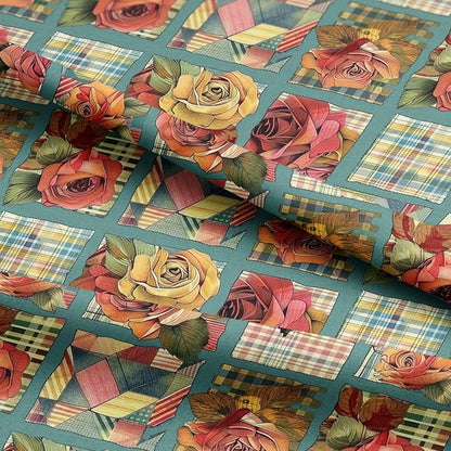 100% Cotton Fabric by the Yard – Turkish Quality Quilting & Sewing Fabric, 1 Yard x 1.69 Yards Wide, Patchwork Cotton for Crafts