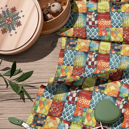 100% Cotton Fabric by the Yard – Turkish Quality Quilting & Sewing Fabric, 1 Yard x 1.69 Yards Wide, Patchwork Cotton for Crafts