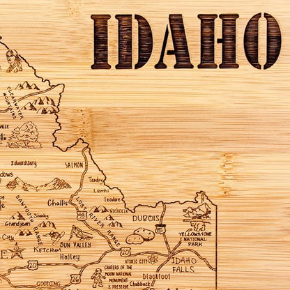 Totally Bamboo A Slice of Life Idaho State Serving and Cutting Board, 11" x 8.75"