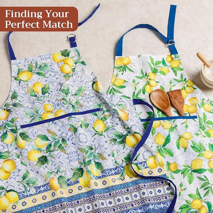 Maison d' Hermine 100% Cotton Apron for women with Pocket Kitchen Chef Apron for Men Cooking Spring Summer